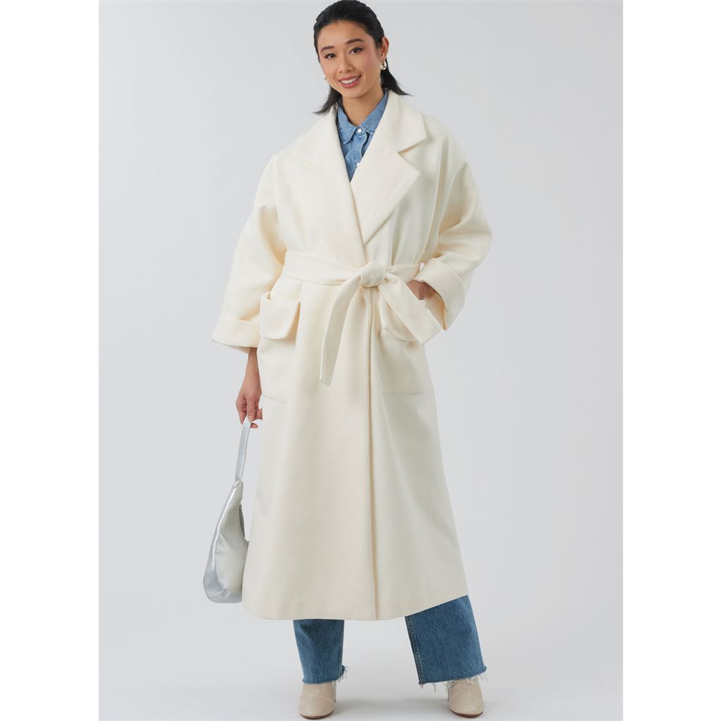 New Look Sewing Pattern N6810 Misses Coat with Belt in Two Lengths 6810 Image 2 From Patternsandplains.com