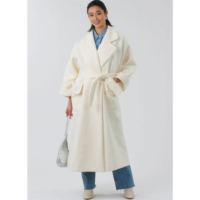 New Look Sewing Pattern N6810 Misses Coat with Belt in Two Lengths 6810 Image 2 From Patternsandplains.com