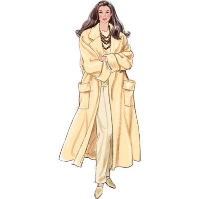 New Look Sewing Pattern N6810 Misses Coat with Belt in Two Lengths 6810 Image 3 From Patternsandplains.com