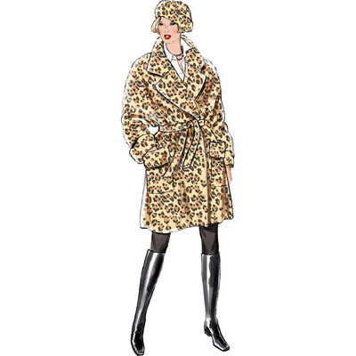 New Look Sewing Pattern N6810 Misses Coat with Belt in Two Lengths 6810 Image 4 From Patternsandplains.com