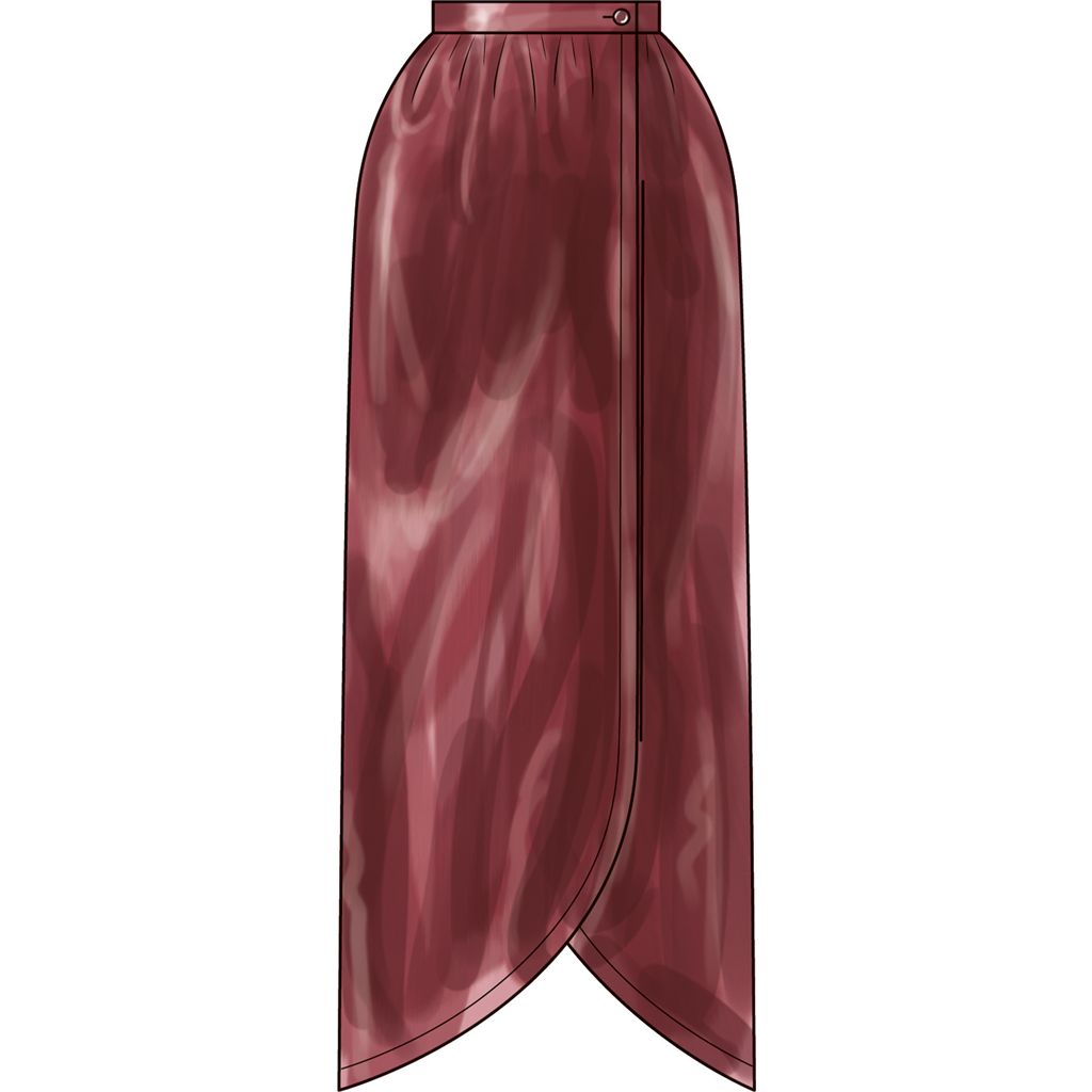 New Look Sewing Pattern N6813 Misses Wrap Skirt in Two Lengths 6813 Image 4 From Patternsandplains.com