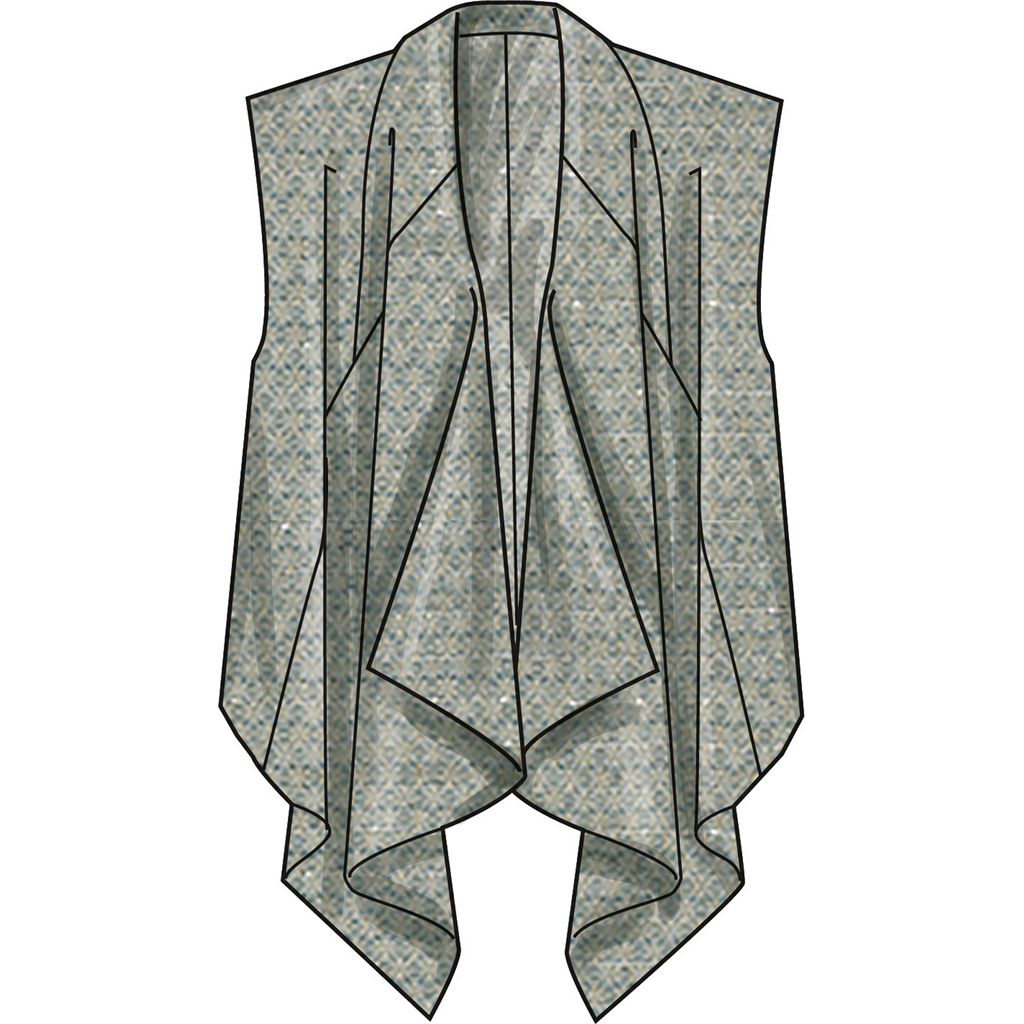 New Look Sewing Pattern N6817 Misses Draped Front Vest Jacket and Pants 6817 Image 3 From Patternsandplains.com