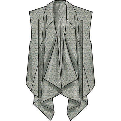 New Look Sewing Pattern N6817 Misses Draped Front Vest Jacket and Pants 6817 Image 3 From Patternsandplains.com