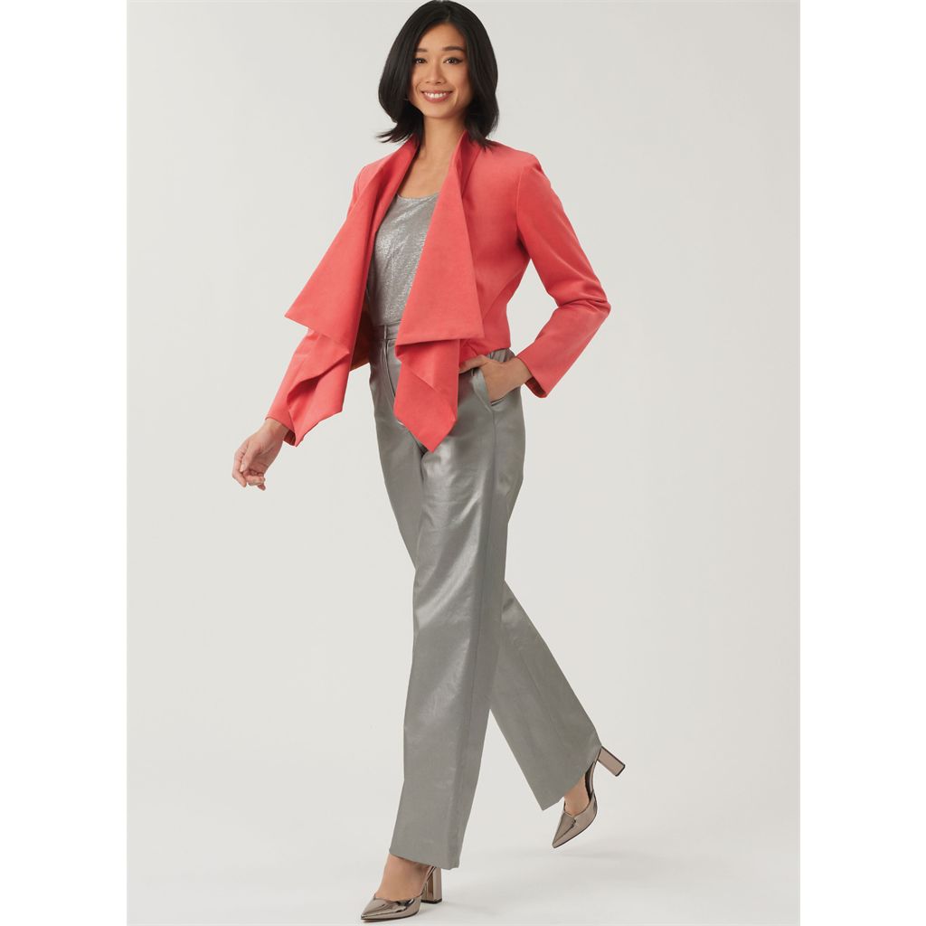 New Look Sewing Pattern N6817 Misses Draped Front Vest Jacket and Pants 6817 Image 5 From Patternsandplains.com