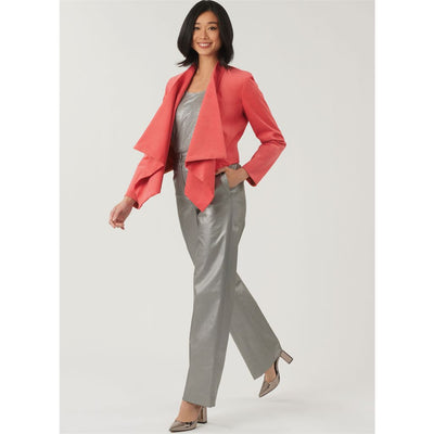 New Look Sewing Pattern N6817 Misses Draped Front Vest Jacket and Pants 6817 Image 5 From Patternsandplains.com