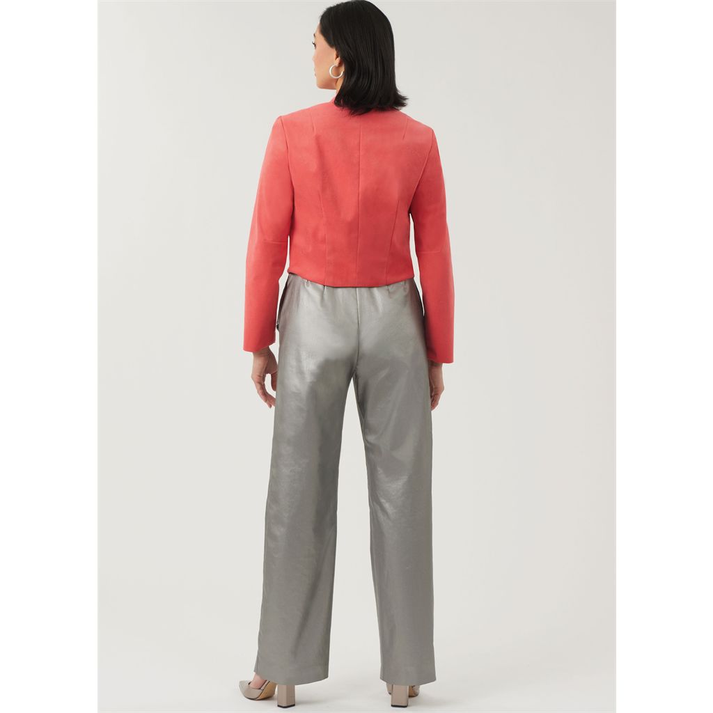 New Look Sewing Pattern N6817 Misses Draped Front Vest Jacket and Pants 6817 Image 7 From Patternsandplains.com