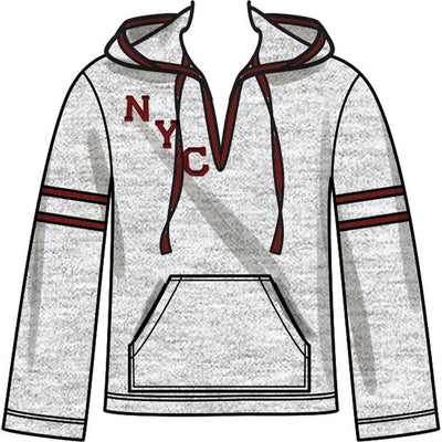 New Look Sewing Pattern N6818 Unisex Knit Hoodie and Pants and Misses Knit Dress 6818 Image 3 From Patternsandplains.com