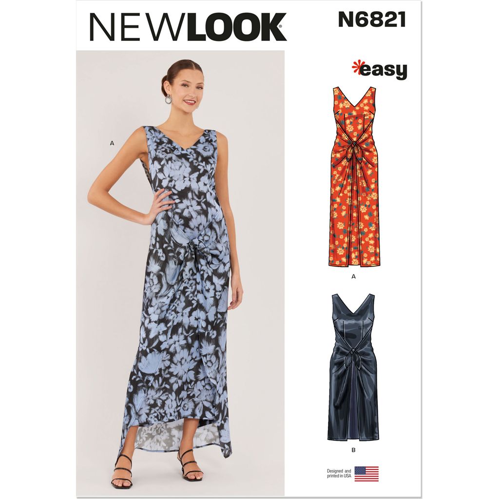 New Look Sewing Pattern N6821 Misses Dress in Two Lengths 6821 Image 1 From Patternsandplains.com