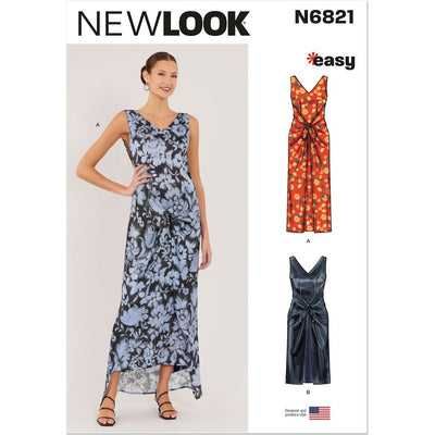 New Look Sewing Pattern N6821 Misses Dress in Two Lengths 6821 Image 1 From Patternsandplains.com