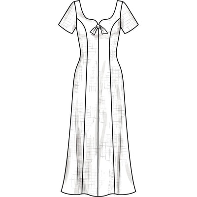 New Look Sewing Pattern N6822 Misses Dress in Two Lengths with Sleeve Variations 6822 Image 3 From Patternsandplains.com