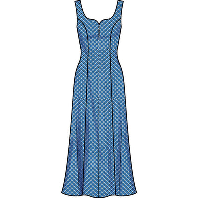 New Look Sewing Pattern N6822 Misses Dress in Two Lengths with Sleeve Variations 6822 Image 4 From Patternsandplains.com