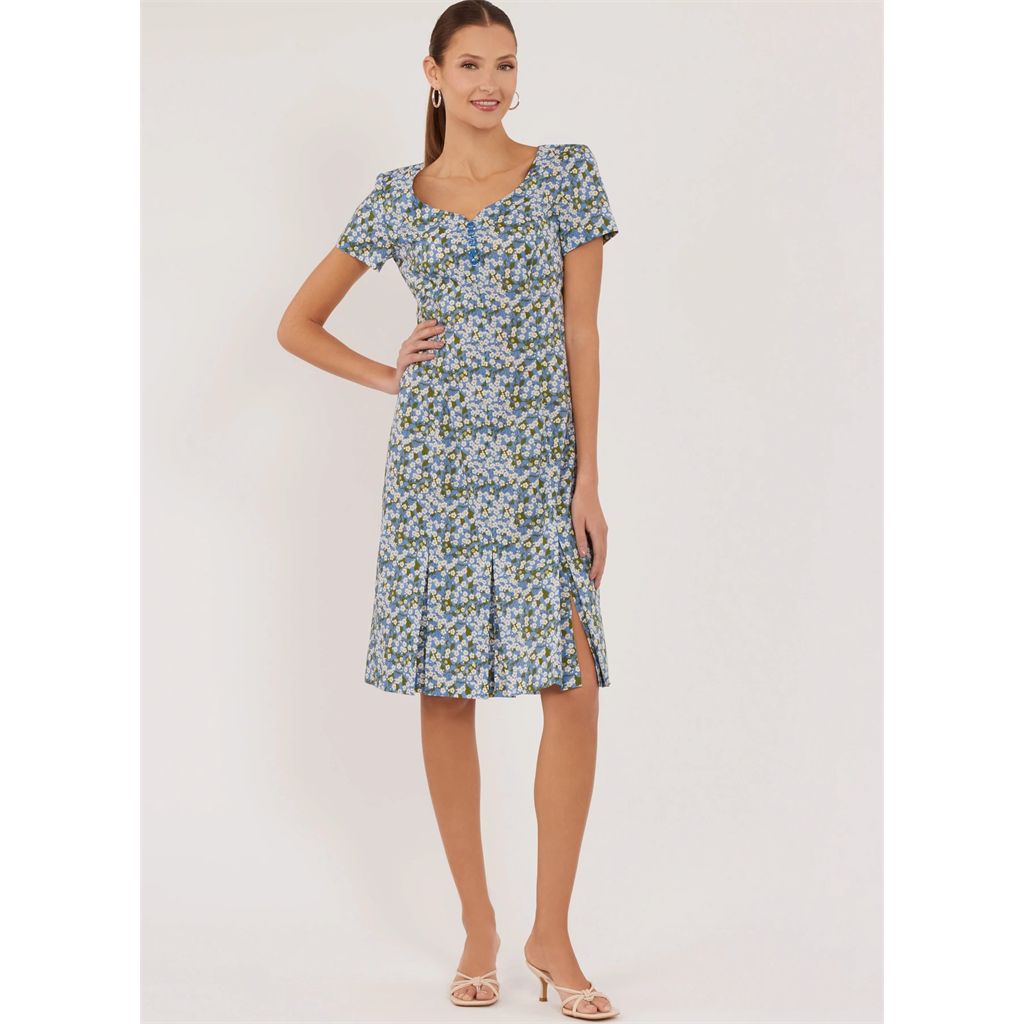 New Look Sewing Pattern N6822 Misses Dress in Two Lengths with Sleeve Variations 6822 Image 6 From Patternsandplains.com