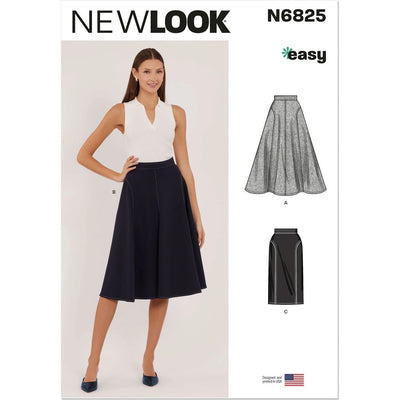 New Look Sewing Pattern N6825 Misses Skirts in Two Lengths 6825 Image 1 From Patternsandplains.com