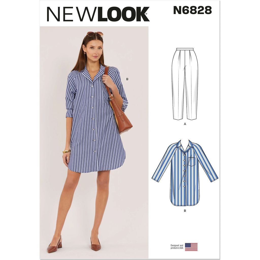 New Look Sewing Pattern N6828 Misses Pants and Shirt 6828 Image 1 From Patternsandplains.com