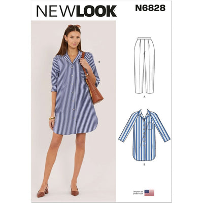 New Look Sewing Pattern N6828 Misses Pants and Shirt 6828 Image 1 From Patternsandplains.com