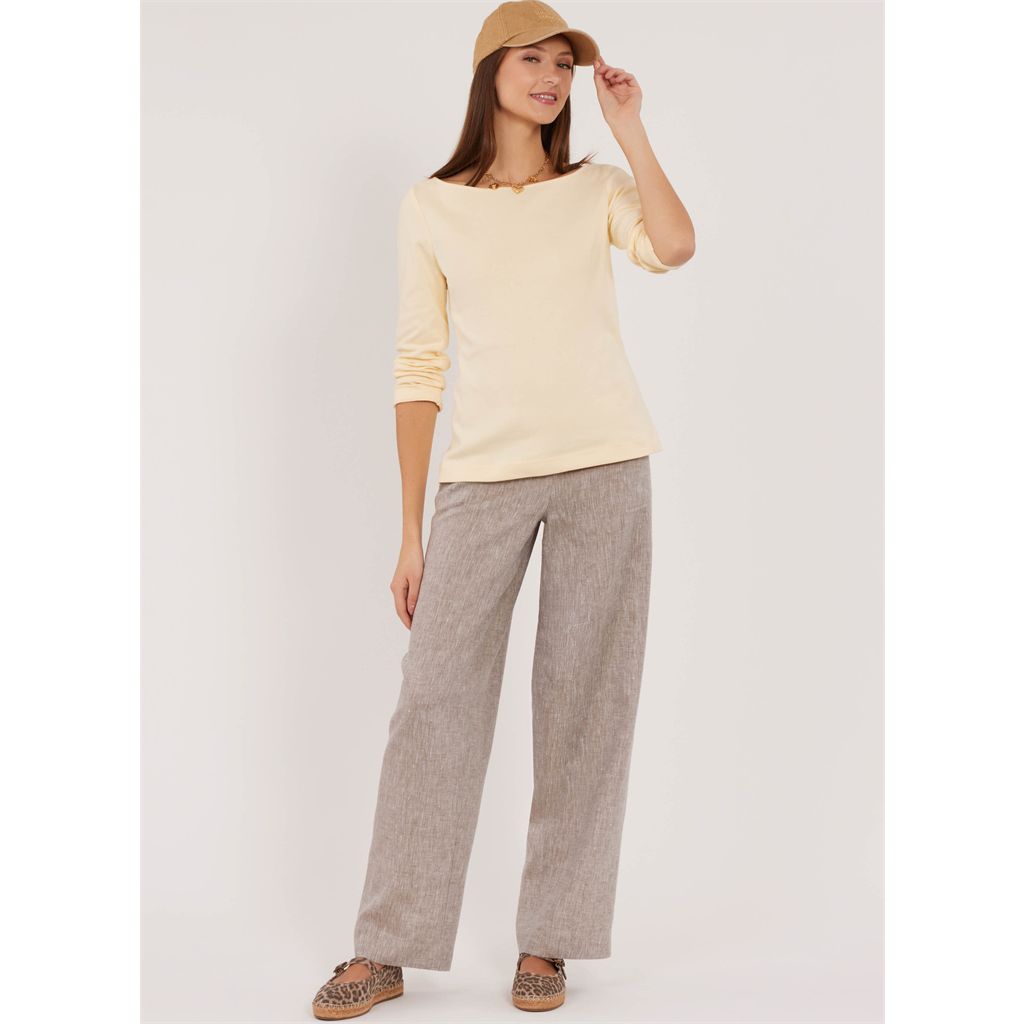 New Look Sewing Pattern N6829 Misses Pants in Two Lengths and Knit Tops 6829 Image 8 From Patternsandplains.com