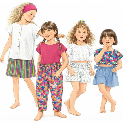 New Look Sewing Pattern N6831 Childrens Tops Shorts and Pants 6831 Image 2 From Patternsandplains.com