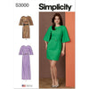 Simplicity Sewing Pattern S3000 Misses and Womens Dress In Three Lengths 3000 Image 1 From Patternsandplains.com