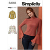 Simplicity Sewing Pattern S3003 Misses Knit Tops 3003 Image 1 From Patternsandplains.com