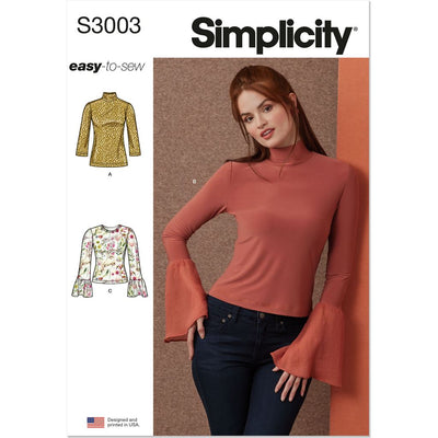 Simplicity Sewing Pattern S3003 Misses Knit Tops 3003 Image 1 From Patternsandplains.com