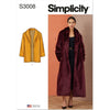 Simplicity Sewing Pattern S3008 Misses Coat In Two Lengths 3008 Image 1 From Patternsandplains.com