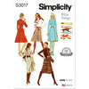 Simplicity Sewing Pattern S3017 Misses Dress with Front Wrap Skirt and Scarf 3017 Image 1 From Patternsandplains.com