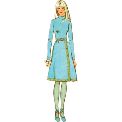 Simplicity Sewing Pattern S3017 Misses Dress with Front Wrap Skirt and Scarf 3017 Image 2 From Patternsandplains.com