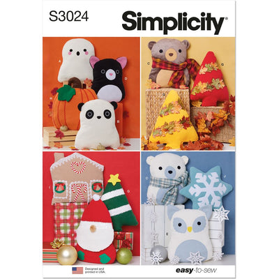 Simplicity Sewing Pattern S3024 Seasonal Throw Pillows 3024 Image 1 From Patternsandplains.com