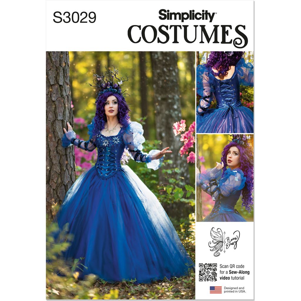 Simplicity Sewing Pattern S3029 Misses' Ball Gown Costume by Raine Emery 3029 - Patterns and Plains Simplicity Sewing Pattern S3029 Misses' Ball Gown Costume by Raine Emery 3029 - Patterns and Plains