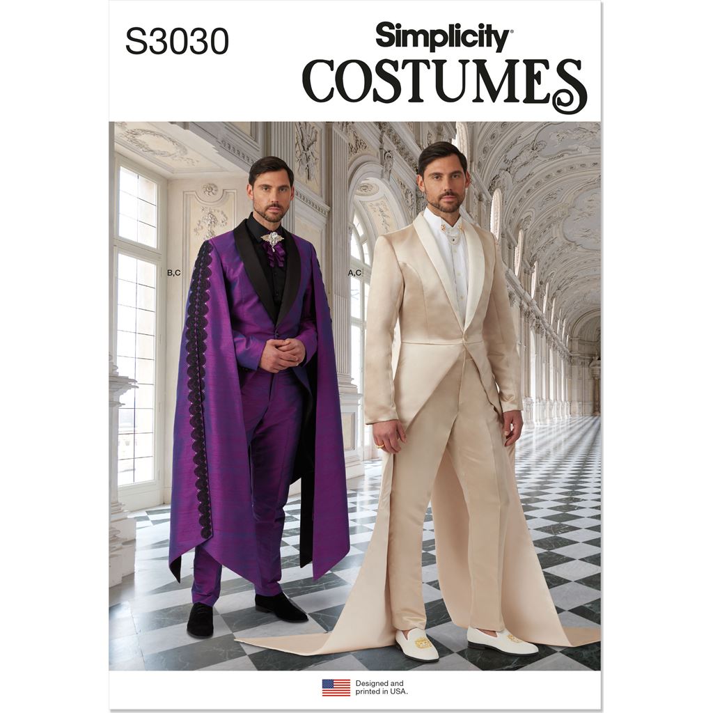 Simplicity Sewing Pattern S3030 Mens Costume Suits 3030 Image 1 From Patternsandplains.com