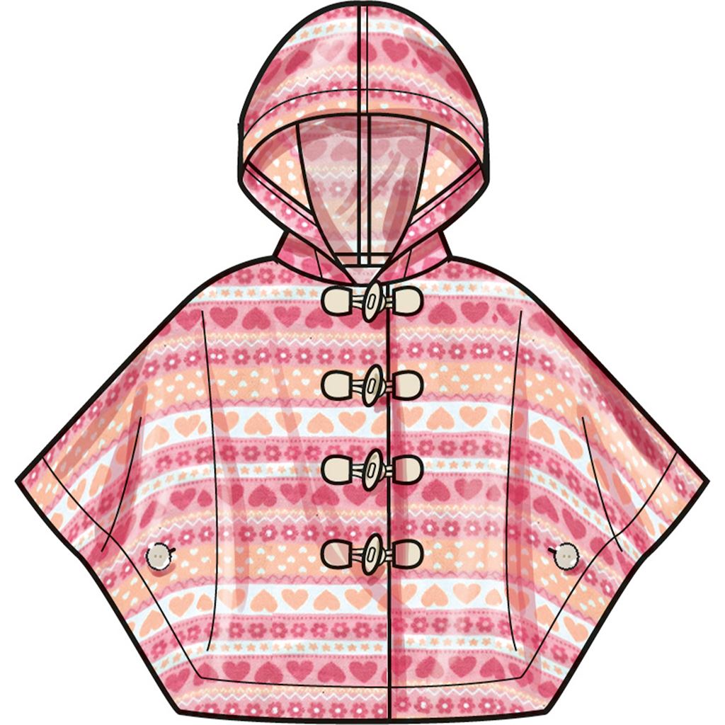 Simplicity Sewing Pattern S3043 Childrens and Girls Ponchos 3043 Image 5 From Patternsandplains.com