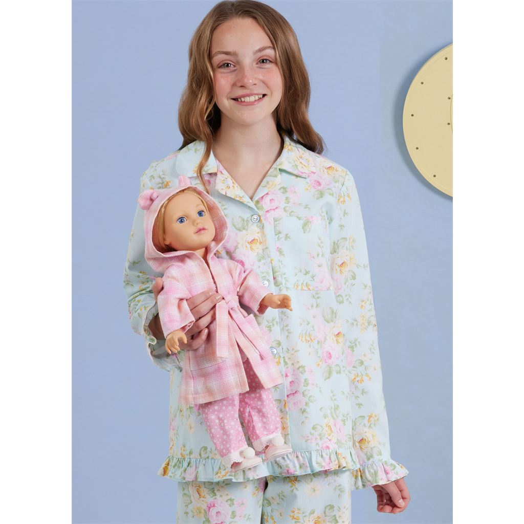 Simplicity Sewing Pattern S3045 Childrens and Girls Lounge Tops Gown Shorts and Pants 3045 Image 9 From Patternsandplains.com