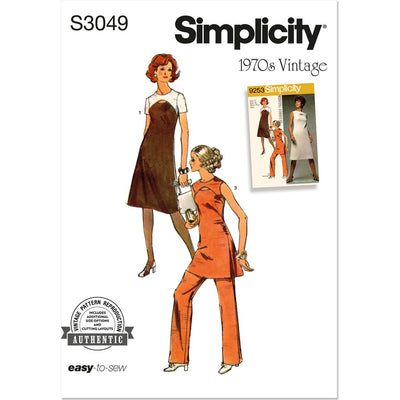 Simplicity Sewing Pattern S3049 Misses Dress Tunic and Pants 3049 Image 1 From Patternsandplains.com