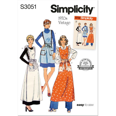 Simplicity Sewing Pattern S3051 Misses Apron in Two Lengths 3051 Image 1 From Patternsandplains.com