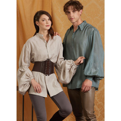 Simplicity Sewing Pattern S3062 Unisex Costume Shirts by Scissor IMP Workshop 3062 Image 2 From Patternsandplains.com