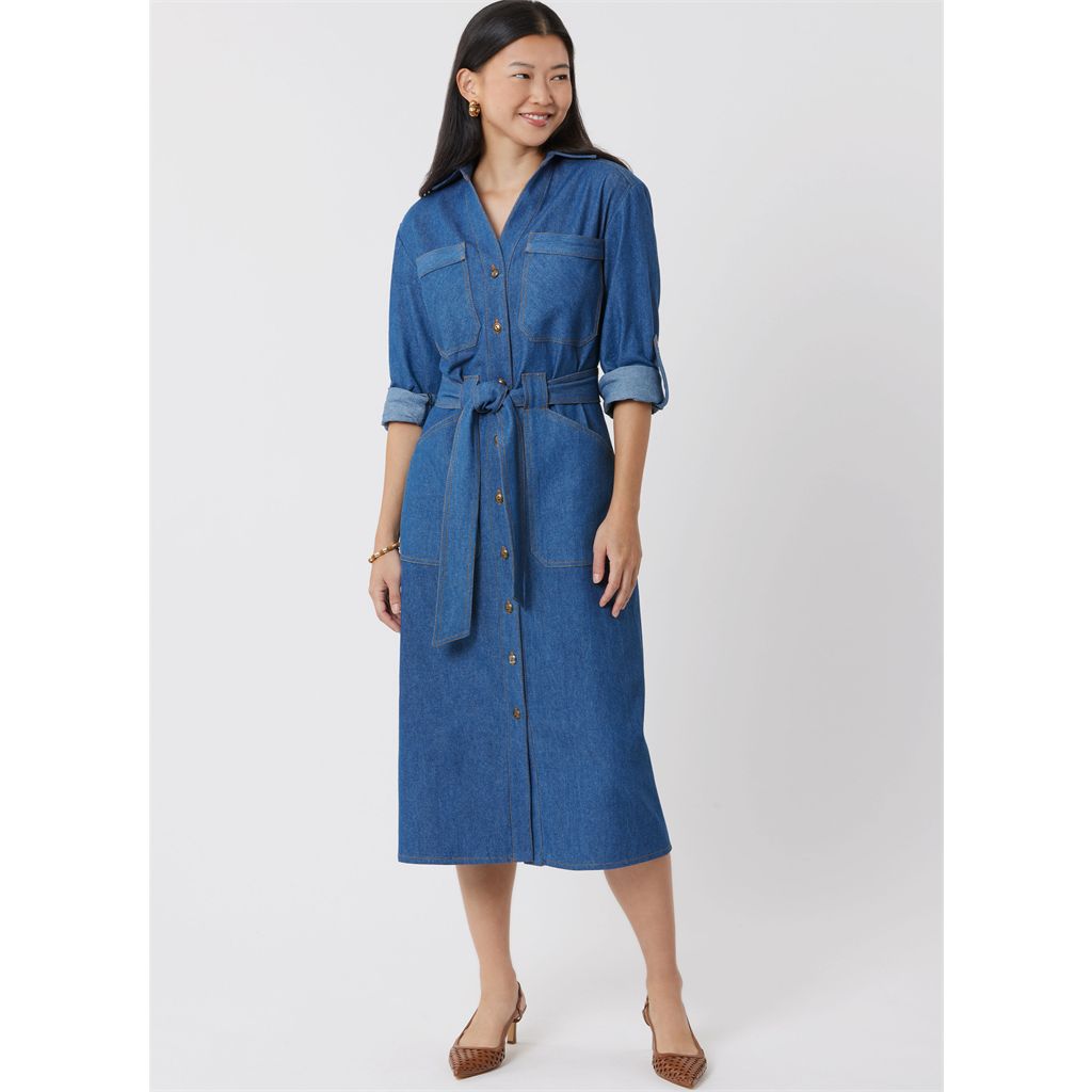 Simplicity Sewing Pattern S3065 Misses and Womens Dresses with Tie Belt 3065 Image 2 From Patternsandplains.com