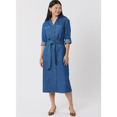 Simplicity Sewing Pattern S3065 Misses and Womens Dresses with Tie Belt 3065 Image 2 From Patternsandplains.com