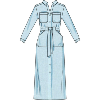 Simplicity Sewing Pattern S3065 Misses and Womens Dresses with Tie Belt 3065 Image 3 From Patternsandplains.com