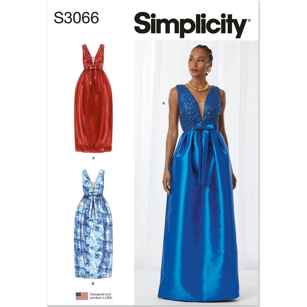 Simplicity Sewing Pattern S3066 Misses Special Occasion Gowns 3066 Image 1 From Patternsandplains.com