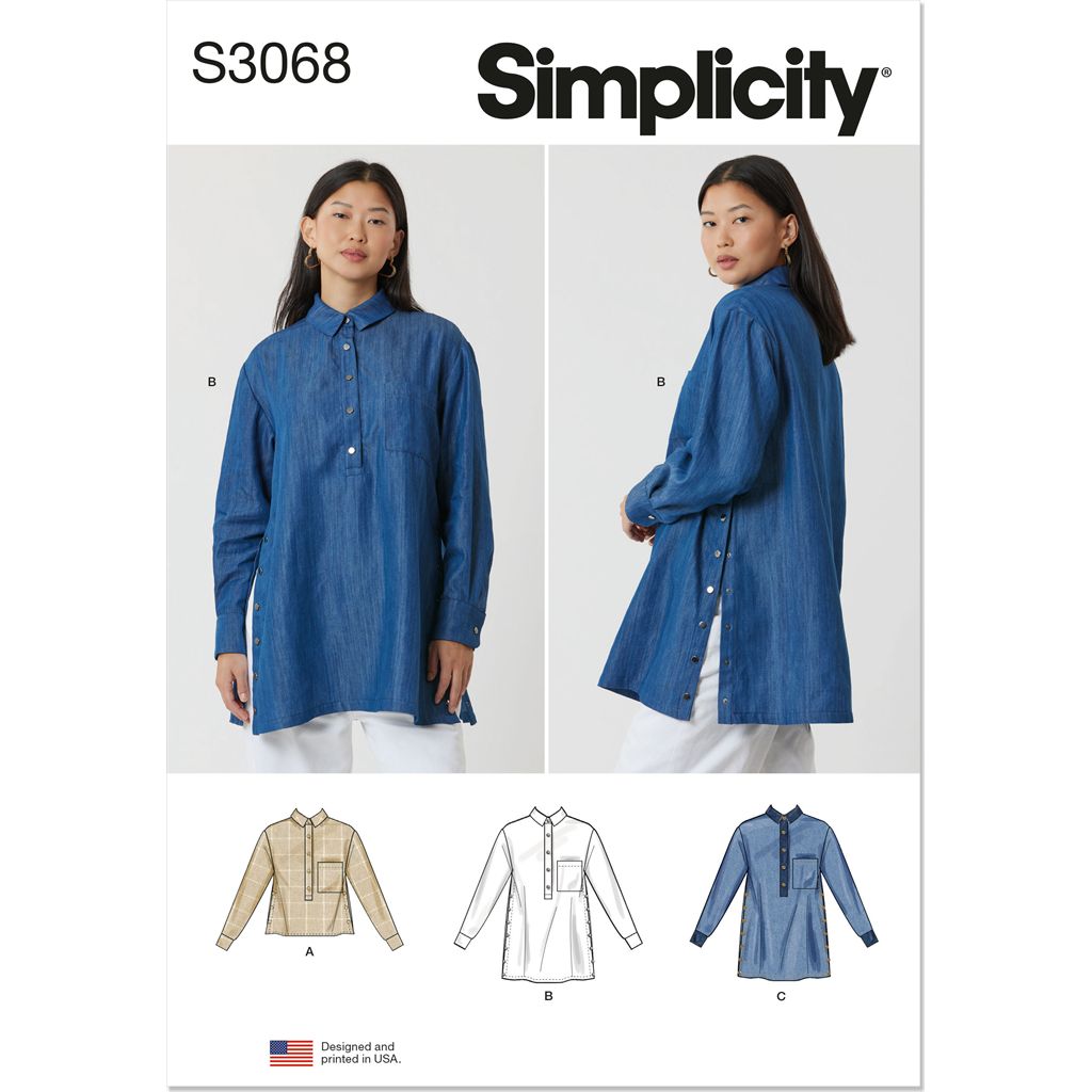 Simplicity Sewing Pattern S3068 Misses Top and Tunics 3068 Image 1 From Patternsandplains.com