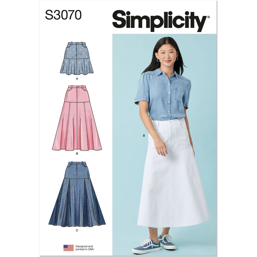 Simplicity Sewing Pattern S3070 Misses Skirts 3070 Image 1 From Patternsandplains.com