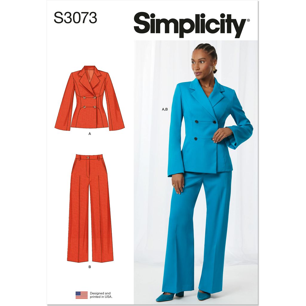 Simplicity Sewing Pattern S3073 Misses and Womens Jacket and Pants 3073 Image 1 From Patternsandplains.com