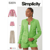 Simplicity Sewing Pattern S3074 Misses and Miss Petite Jacket Shorts and Pants 3074 Image 1 From Patternsandplains.com