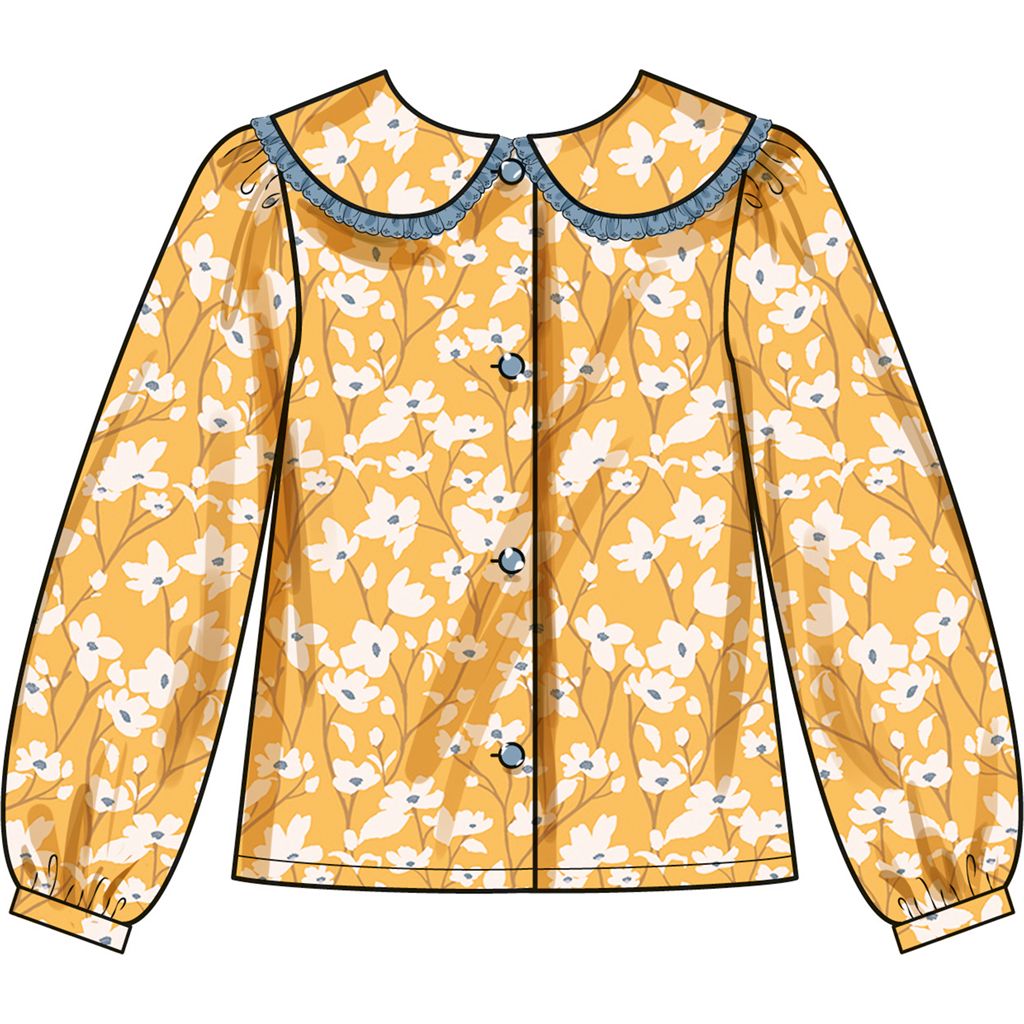 Simplicity Sewing Pattern S3077 Girls Tops 3077 Image 3 From Patternsandplains.com