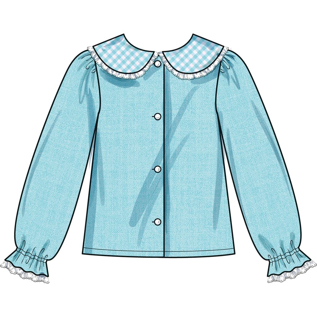 Simplicity Sewing Pattern S3077 Girls Tops 3077 Image 4 From Patternsandplains.com