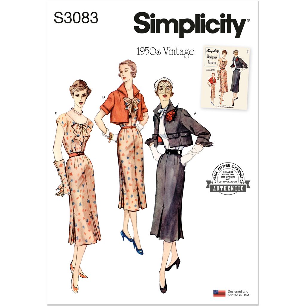 Simplicity Sewing Pattern S3083 Misses Dress and Jacket 3083 Image 1 From Patternsandplains.com
