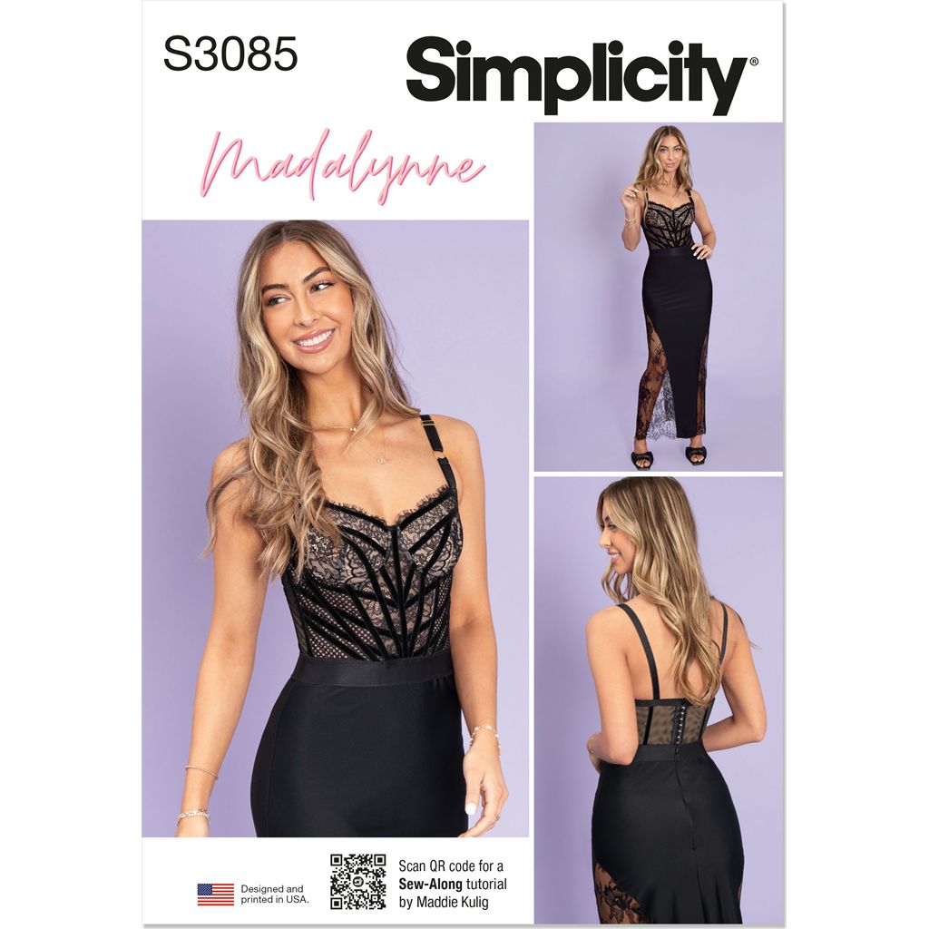 Simplicity Sewing Pattern S3085 Misses and Womens Corset Dress by Madalynne Intimates 3085 Image 1 From Patternsandplains.com