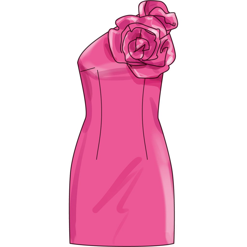 Simplicity Sewing Pattern S3099 Misses and Miss Petite Dress in Two Lengths with Detachable 3D Flowers 3099 Image 4 From Patternsandplains.com