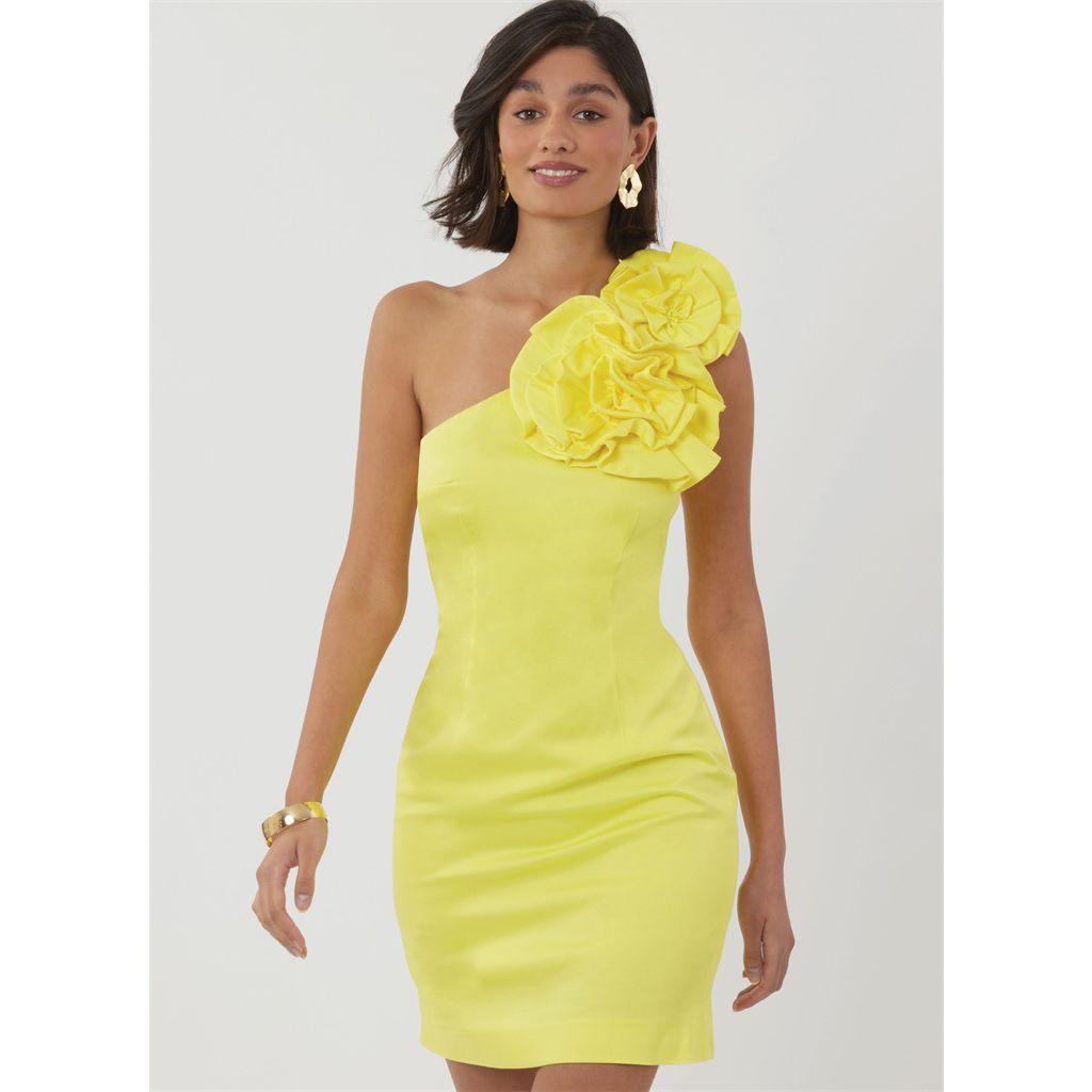 Simplicity Sewing Pattern S3099 Misses and Miss Petite Dress in Two Lengths with Detachable 3D Flowers 3099 Image 7 From Patternsandplains.com