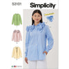Simplicity Sewing Pattern S3101 Misses Shirt with Detachable 3D Flowers 3101 Image 1 From Patternsandplains.com